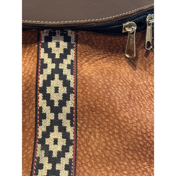 Vintage Leather Backpack Shoulder Bag Rucksack Convertible Western Cowboy Rustic main image 9